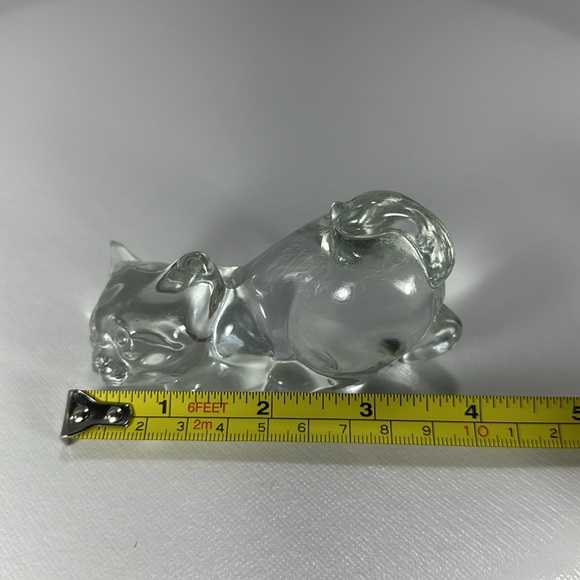 Fenton Art Glass Crystal Short Tail Crouching Cat - Picture 13 of 17